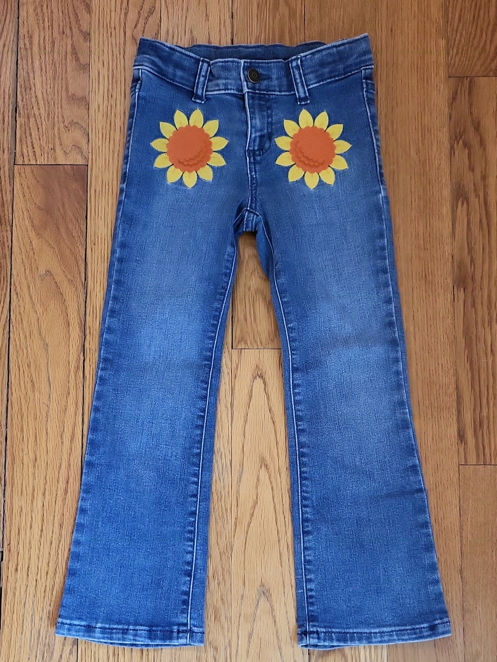 🍎Little Girls Sunflower Jeans